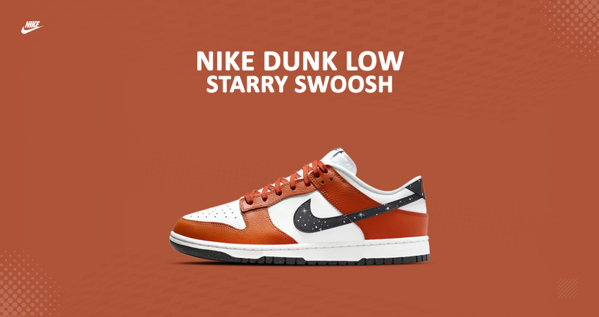 Nike Dunk Low Grey Black Orange Mini Swoosh - On Feet and Check
