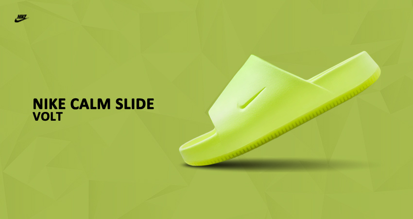 A Detailed Look At The Nike Calm Slide ‘Volt’