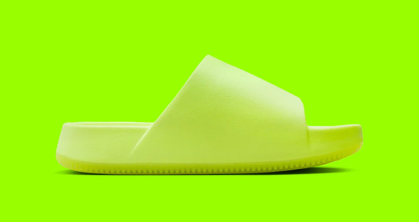 A Detailed Look At The Nike Calm Slide ‘Volt right