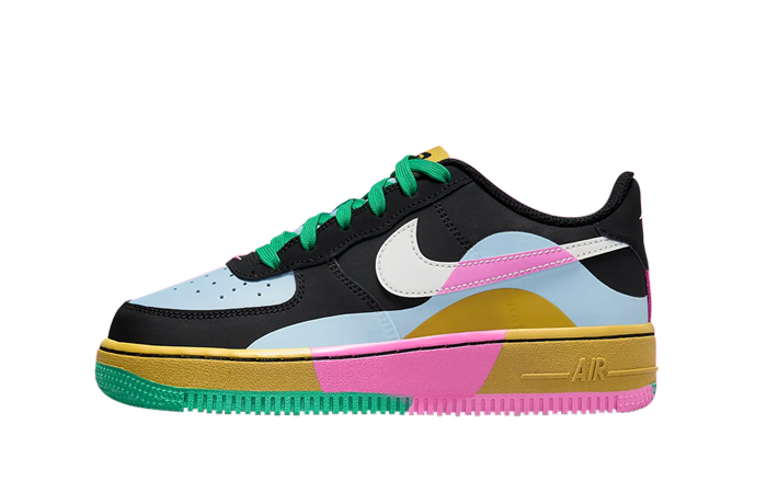 Nike Air Force 1 Low GS Black Multi FJ3288 001 featured image
