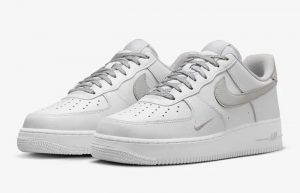 Nike Air Force 1 Low Reflective Swoosh White Grey FV0388 100 front corner