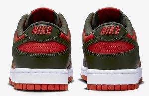 Nike Dunk Low Mystic Red DV0833 600 back