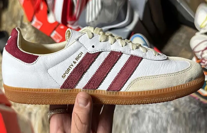 adidas Samba OG x Sporty & Rich Cloud White Burgundy