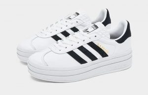 adidas Gazelle Bold White Black IE7853 front corner