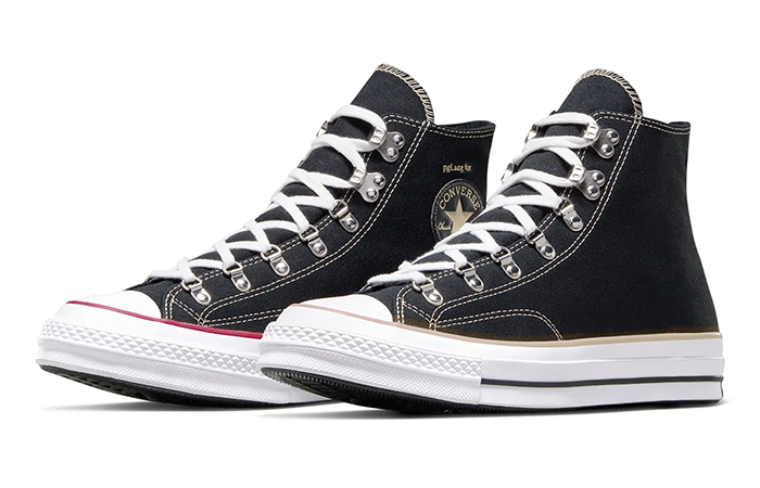 pgLang x Converse Chuck 70 Black White Red A06675C front corner