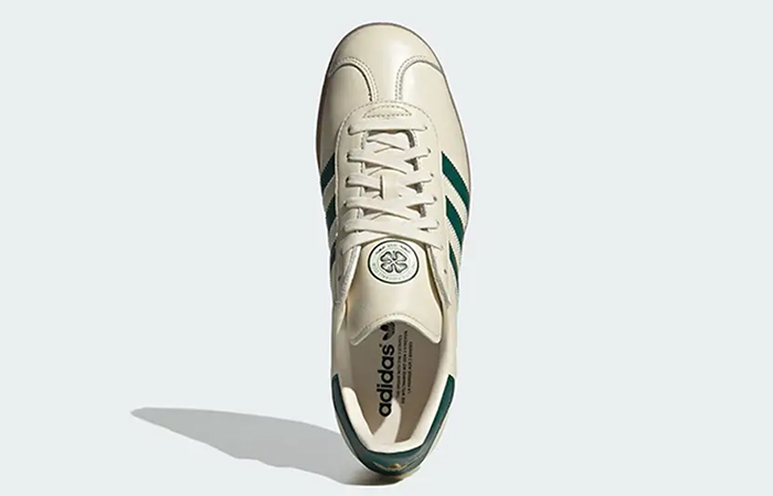 Celtic FC x adidas Gazelle Cream White Green IG6435 up