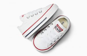 Converse Chuck Taylor Low Toddler Optical White 7J256C lifestyle up