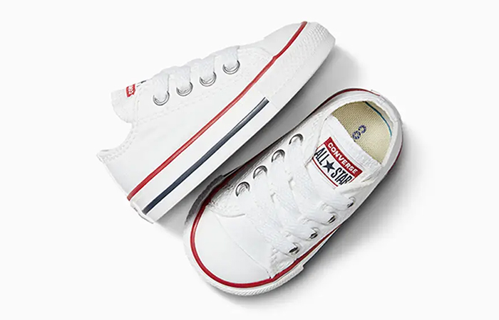 Converse Chuck Taylor Low Toddler Optical White 7J256C lifestyle up