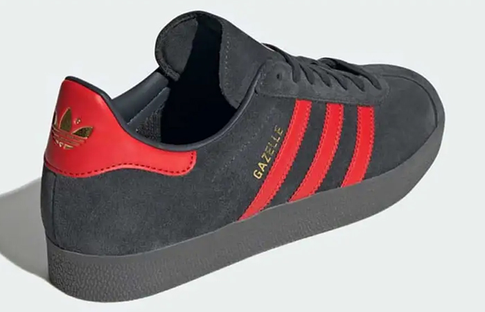 Adidas gazelle clearance grey and red