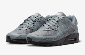 Nike Air Max 90 Reflective Grey Black DZ4504 002 front corner