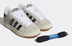 adidas Campus 00s Crystal White Black GY0042 front corner