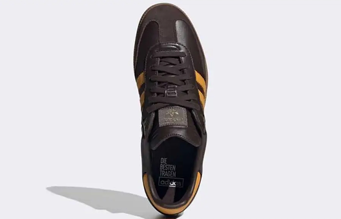 adidas Samba OG Dark Brown Yellow IG6174 up