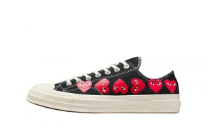Comme des Garcons PLAY x Converse Chuck 70 Low Multi Heart Black A08149C featured image