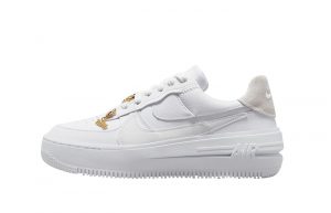 Nike Air Force 1 PLT.AF .ORM White Metallic Gold FB8473 100 featured image