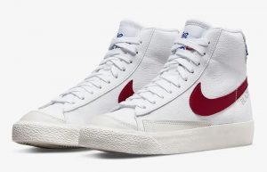 Nike Blazer Mid GS Athletic Club White Red DH9700 100 front corner