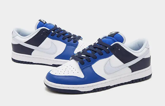 Nike Dunk Low White Game Royal FQ8826 100 lifestyle front left corner