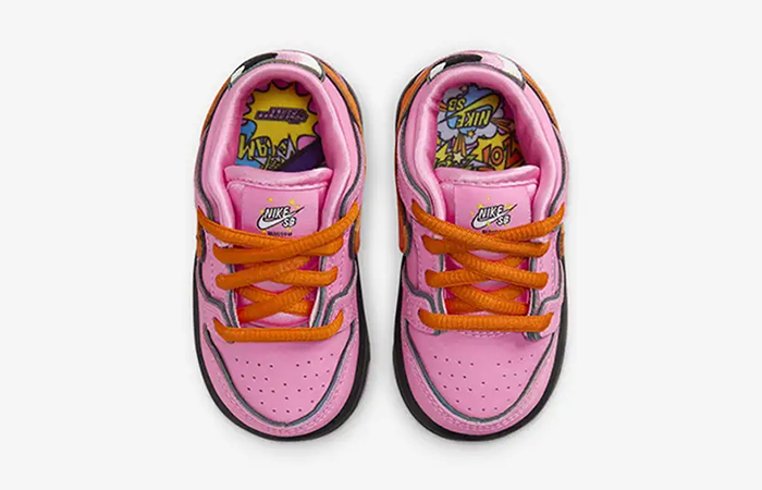 The Powerpuff Girls x Nike SB Dunk Low Toddler Blossom FZ3352 600 up