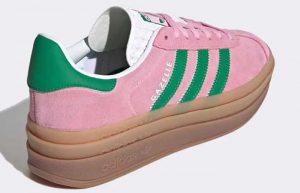 adidas Gazelle Bold True Pink Green IE0420 back corner