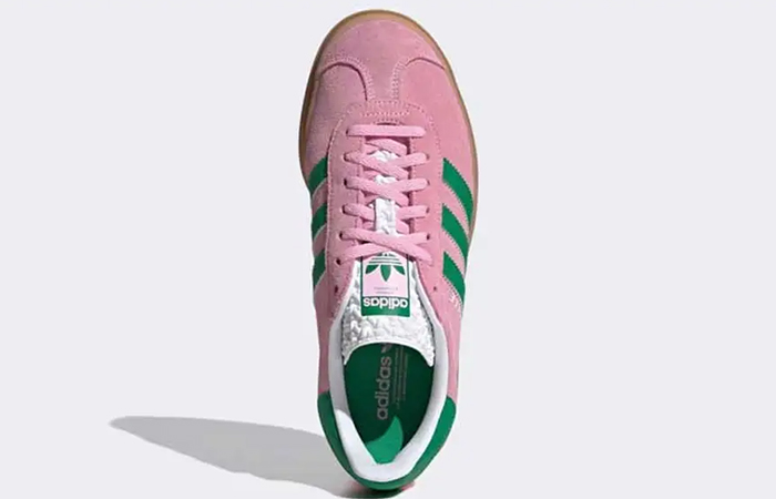 adidas Gazelle Bold True Pink Green IE0420 up