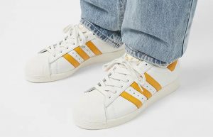 adidas Superstar 82 White Yellow IF6200 onfoot front corner