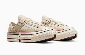 Feng Chen Wang x Converse Chuck 70 2 in 1 Low Ivory Brown Rice A07718C front corner