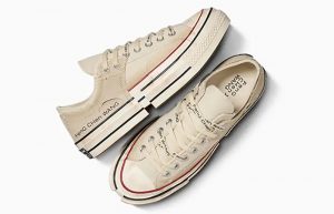 Feng Chen Wang x Converse Chuck 70 2 in 1 Low Ivory Brown Rice A07718C up