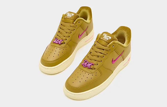 Nike Air Force 1 Low Just Do It Brown Pink FB8251 700 up