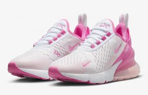 Nike Air Max 270 GS White Playful Pink FZ4116 100 front corner