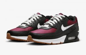 Nike Air Max 90 LTR GS Black Team Red CD6864 024 front corner