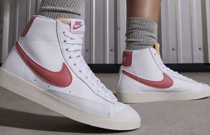 Nike Blazer Mid 77 White Red Stardust FZ3626 100 onfoot right
