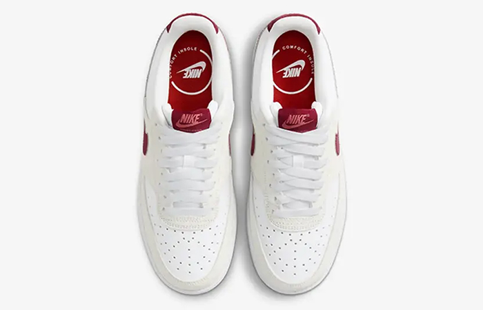 Nike Court Vision Low White Adobe Team Red FQ7628 100 up