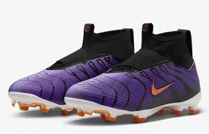 Nike Jr. Mercurial Superfly 9 FG High Top Football Boot Voltage Purple FZ6685 500 front corner