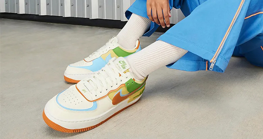 The Nike Air Force 1 Shadow Turns Your Feet Into A Party onfoot front corner