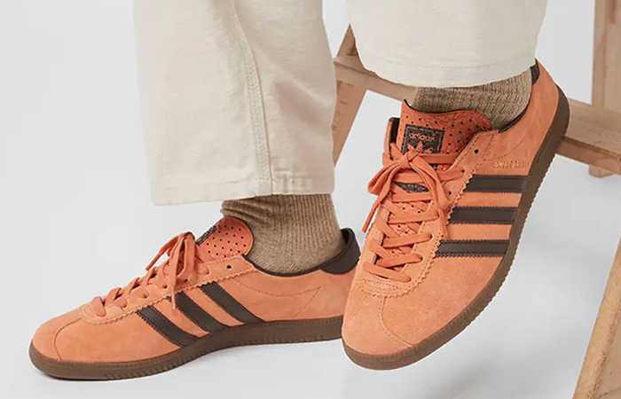 adidas Amsterdam Size Exclusive Orange IE1418 onfoot front