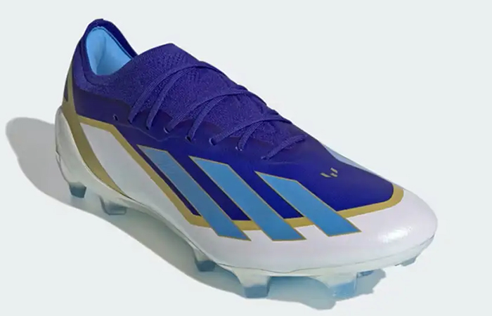 Crazyfast x adidas Messi Elite Firm Ground Boots Lucid Blue ID0710 front corner