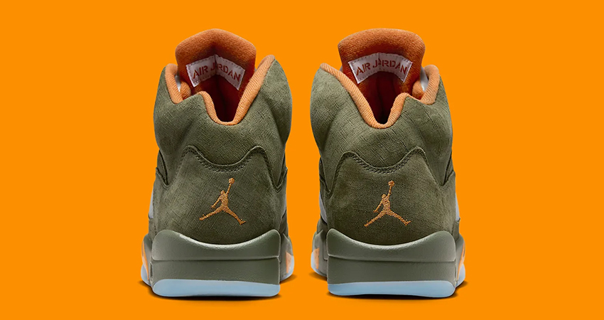 Official Images Of The Air Jordan 5 Olive back