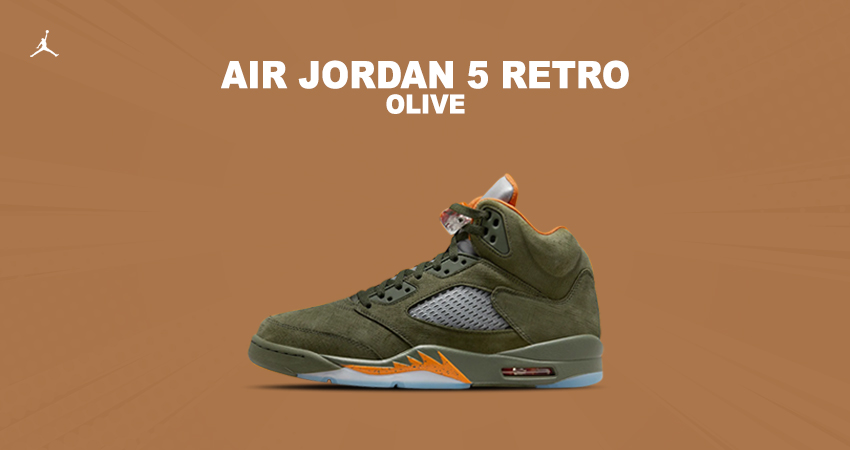 Official Images Of The Air Jordan 5 Olive featured image