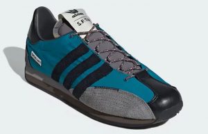 Song for the Mute x adidas Country OG Aqua Black ID3545 front corner