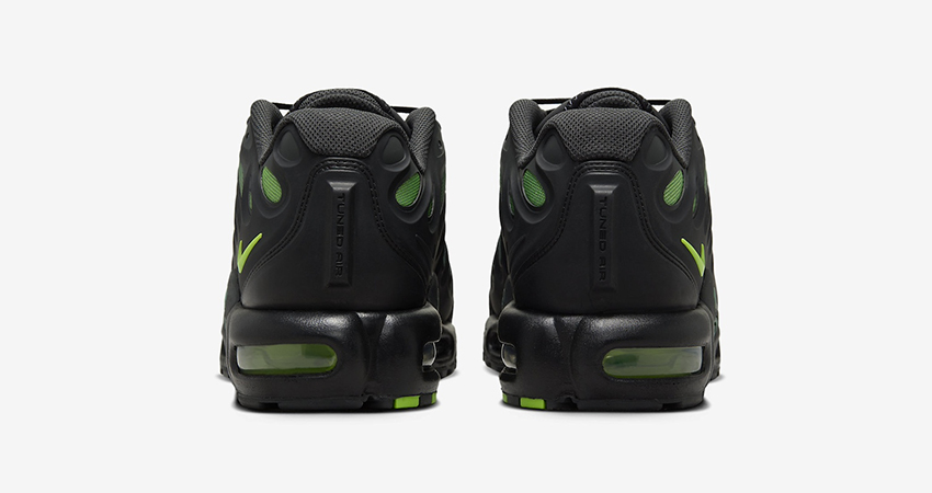 The Nike Air Max Plus Drift Black Vintage Green Drips with Style back