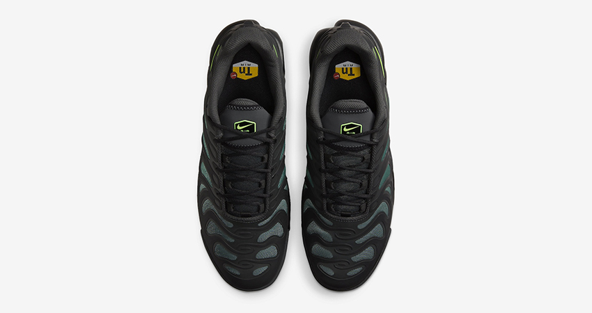 The Nike Air Max Plus Drift Black Vintage Green Drips with Style up