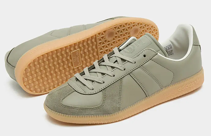 size x adidas BW Army Olive Gum IF8873 lifestyle front corner down