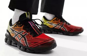 ASICS Gel Quantum 360 VII Black Cherry Tomato 1201A915 001 onfoot front corner