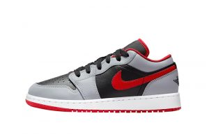 Air Jordan 1 Low GS Black Cement Grey Fire Red 553560 060 featured image
