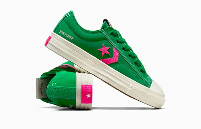 Converse Star Player 76 Low Green A10241C lifestyle back