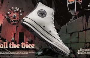 Dungeons Dragons x Converse Chuck 70 50th Anniversary Black White lifestyle right