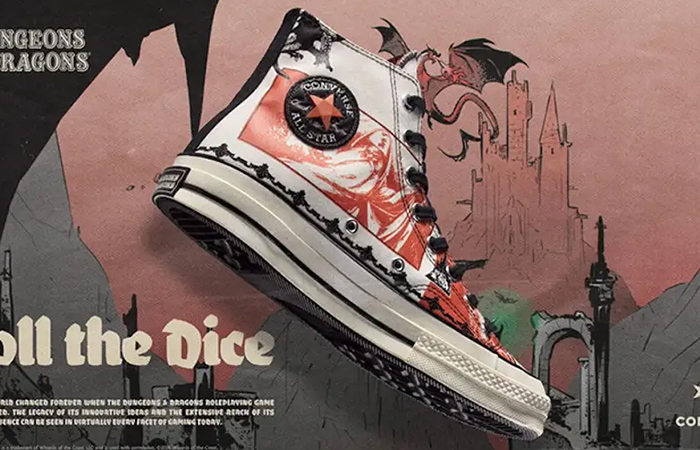 Dungeons Dragons x Converse Chuck 70 50th Anniversary Orange lifestyle right