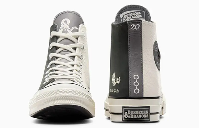 Dungeons Dragons x Converse Chuck 70 Leather Black Egret Grey A09884C back