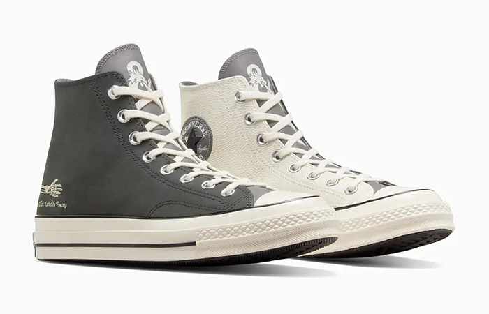 Dungeons Dragons x Converse Chuck 70 Leather Black Egret Grey A09884C front corner
