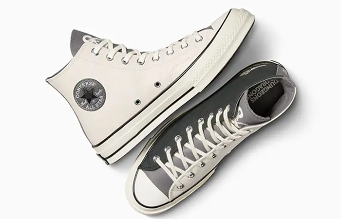 Dungeons Dragons x Converse Chuck 70 Leather Black Egret Grey A09884C lifestyle up
