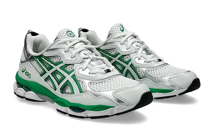 HIDDEN x ASICS GEL NYC Green White 1201B001 100 front corner